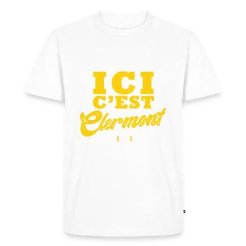 Rugby Supporter Rugby clermontois clermont - T-shirt Premium bio Homme - blanc - Devant - Nico (187cm)