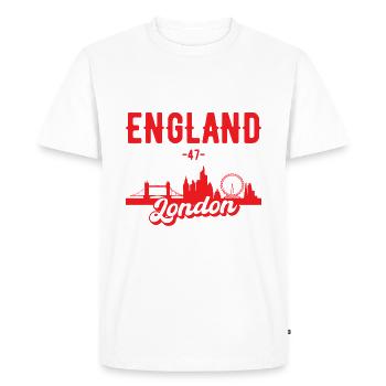 Londres Skyline, Angleterre - T-shirt Premium bio Homme - blanc - Devant - Nico (187cm)