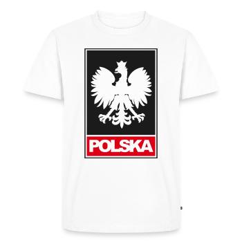 Polish eagle | Polska gifts - Men's Premium Organic T-Shirt - white - Front - Nico (187cm)