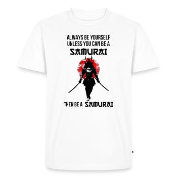 toujours être vous-même à moins que vous puissiez être un samouraï - T-shirt Premium bio Homme - blanc - Devant - Nico (187cm)