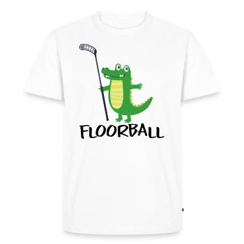 floorball floorball-champion unihockey-sport - T-shirt Premium bio Homme - blanc - Devant - Nico (187cm)