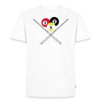 billard queue - Männer Premium Bio T-Shirt - Weiß - Vorne - Nico (187cm)