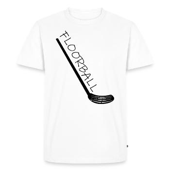 Floorball - Men's Premium Organic T-Shirt - white - Front - Nico (187cm)