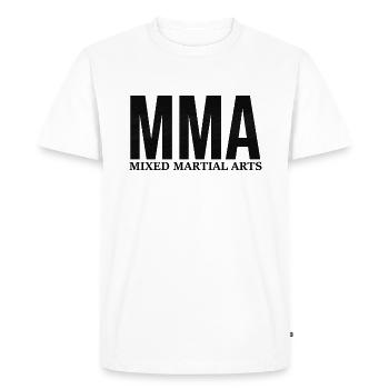 Mma - Men's Premium Organic T-Shirt - white - Front - Nico (187cm)