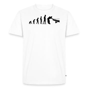 Billiard Evolution Funny Billiard Player Gift - Men's Premium Organic T-Shirt - white - Front - Nico (187cm)