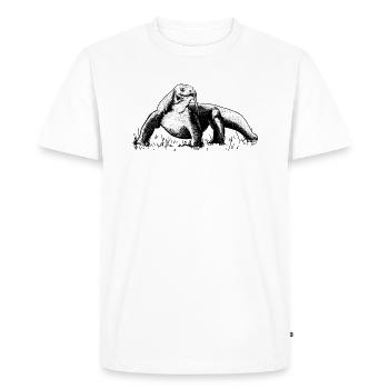 Dragon de Komodo Dragon de Komodo, moniteur à bande - T-shirt Premium bio Homme - blanc - Devant - Nico (187cm)