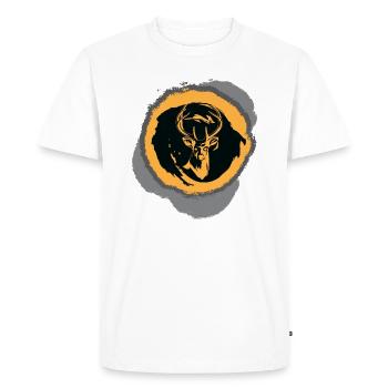 Chasse chasse cerf rouge chasse - T-shirt Premium bio Homme - blanc - Devant - Nico (187cm)