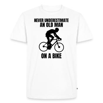 Bicycle Father Cycling Grandpa Cycling Dad Bicycle Tour - Men's Premium Organic T-Shirt - white - Front - Nico (187cm)