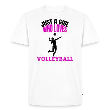 Volley-ball volleyball fille de beach volley - T-shirt Premium bio Homme - blanc - Devant - Nico (187cm)