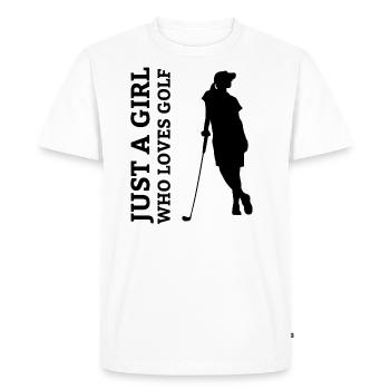 Club de golf filles golfeuse golfeur balle de golf - T-shirt Premium bio Homme - blanc - Devant - Nico (187cm)