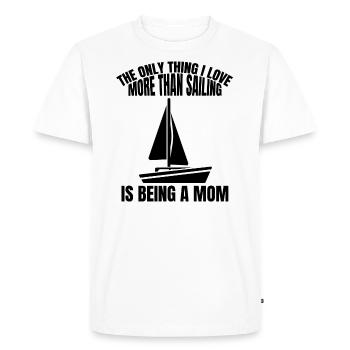 Voile maman voile maman voile mère voile bateau - T-shirt Premium bio Homme - blanc - Devant - Nico (187cm)