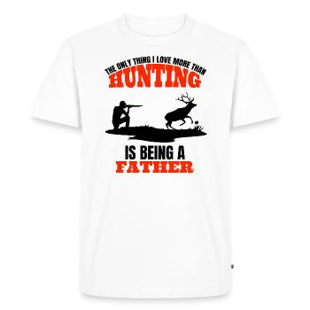 Chasse papa chasse père homme sort grand-père chasseur papa - T-shirt Premium bio Homme - blanc - Devant - Nico (187cm)