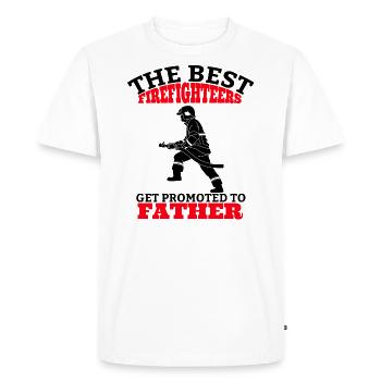 Firefighter Father Firefighter Dad Father's Day Dad - Men's Premium Organic T-Shirt - white - Front - Nico (187cm)