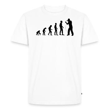 Rappeur MC Hip Hop Rap Freestyle Battle Evolution - T-shirt Premium bio Homme - blanc - Devant - Nico (187cm)