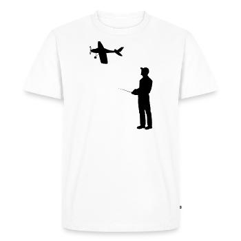 Modèle d’avion RC Volant Rétro Vintage Cadeau - T-shirt Premium bio Homme - blanc - Devant - Nico (187cm)