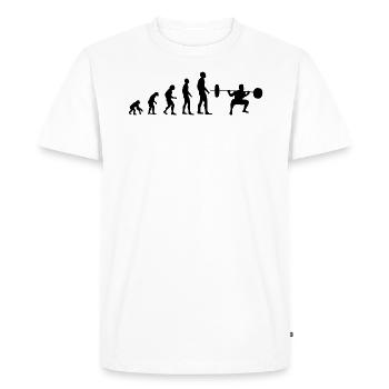 Bodybuilder Strength Sport Squats Squats Gift - Men's Premium Organic T-Shirt - white - Front - Nico (187cm)