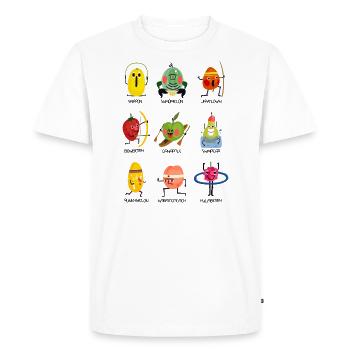 Fun Sports Fruits Fruit Fruit Vegetables Fitness - Men's Premium Organic T-Shirt - white - Front - Nico (187cm)