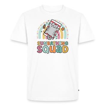 Sunbathing Squad Funny Matching For Girls Sunbath - Men's Premium Organic T-Shirt - white - Front - Nico (187cm)