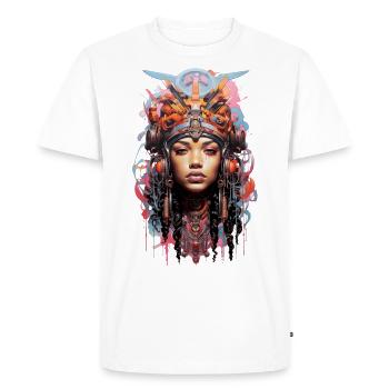 Autochtone urbain - T-shirt Premium bio Homme - blanc - Devant - Nico (187cm)