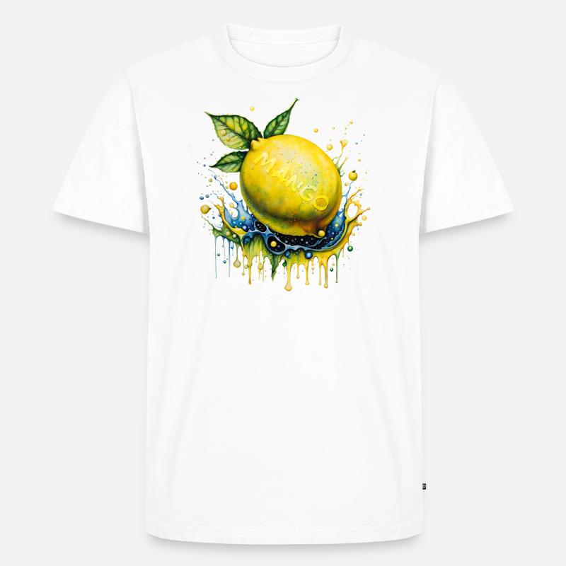 Lemon Mango - Männer Premium Bio T-Shirt - Weiß