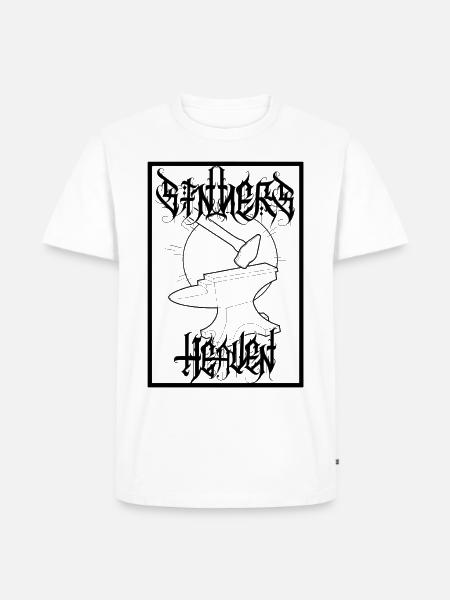 Ambolt sort - Herre Premium økologisk T-shirt - hvid