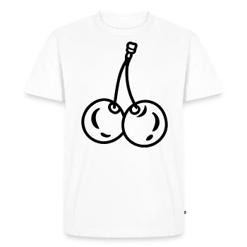 cerise - T-shirt Premium bio Homme - blanc - Devant - Nico (187cm)