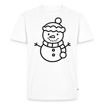 Bonhomme de neige - T-shirt Premium bio Homme - blanc - Devant - Nico (187cm)