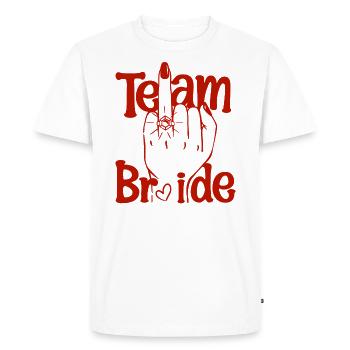 Enterrement de vie de garçon Équipe Mariée Mariée Enterrement de vie de jeune fille - T-shirt Premium bio Homme - blanc - Devant - Nico (187cm)