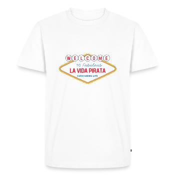 WELCOME Collection La Vida Pirata - Caravaning Life - Men's Premium Organic T-Shirt - white - Front - Nico (187cm)