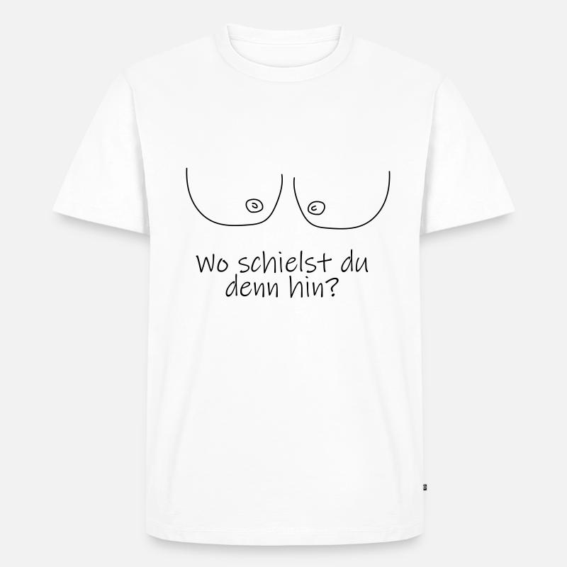 Brüste - Männer Premium Bio T-Shirt - Weiß