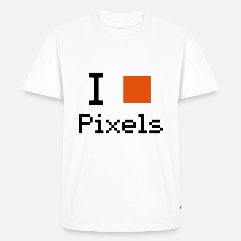 Joystick de retrogaming pixel - T-shirt Premium bio Homme - blanc