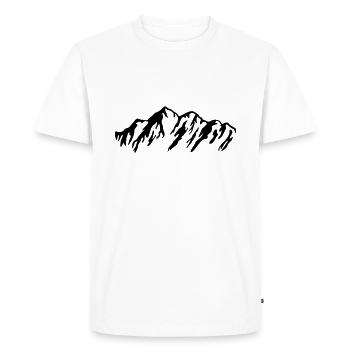 Berg, Berge, Alpen - Männer Premium Bio T-Shirt - Weiß - Vorne - Nico (187cm)