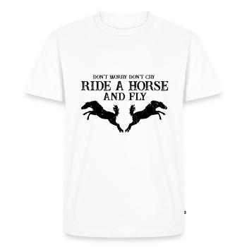 Conception acrobatique de voûte et cheval équestre - T-shirt Premium bio Homme - blanc - Devant - Nico (187cm)