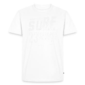 Surf coach wave rider Teahupoo Tahiti - Men's Premium Organic T-Shirt - white - Front - Nico (187cm)