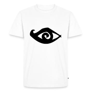 | des yeux Symbole | Œil qui voit tout| Égyptien - T-shirt Premium bio Homme - blanc - Devant - Nico (187cm)