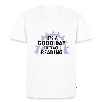Dyslexia Intervention for Dyslexia Therapy - Men's Premium Organic T-Shirt - white - Front - Nico (187cm)