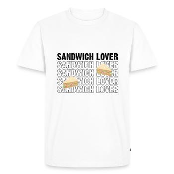 Sandwich Cheese Love Food Fast Food - Men's Premium Organic T-Shirt - white - Front - Nico (187cm)