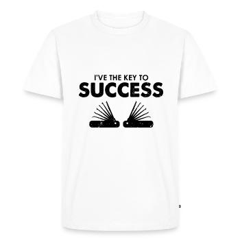 Service de verrouillage de technicien de verrouillage de clé principale - T-shirt Premium bio Homme - blanc - Devant - Nico (187cm)