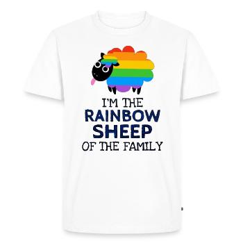 arc en ciel - T-shirt Premium bio Homme - blanc - Devant - Nico (187cm)