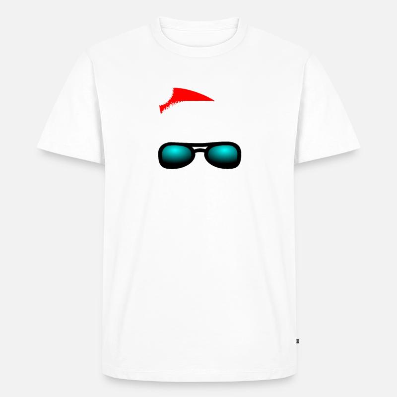 Weihnachtspullover - Hipster Claus - Männer Premium Bio T-Shirt - Weiß