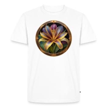 Fleur de lilas épanouie - T-shirt Premium bio Homme - blanc - Devant - Nico (187cm)