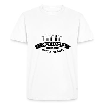 Key Emergency Service Heartbreaker Lockpicking - T-shirt Premium bio Homme - blanc - Devant - Nico (187cm)