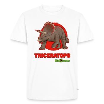 Schleich Dinosaurs Triceratops - Men's Premium Organic T-Shirt - white - Front - Nico (187cm)