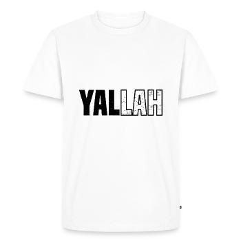 Yallah Habibi | Cadeaux Arabes Arabes Habibo - T-shirt Premium bio Homme - blanc - Devant - Nico (187cm)