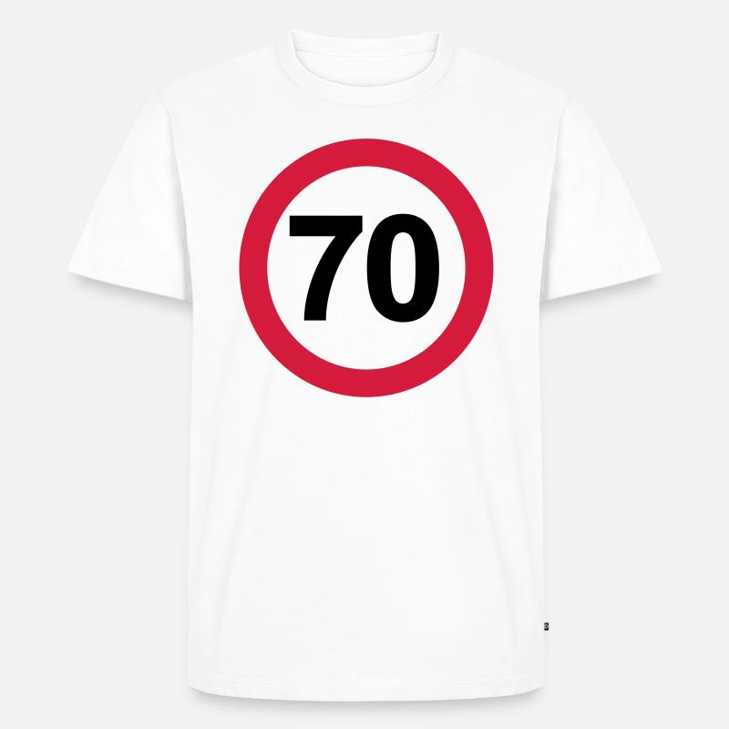 70 - Männer Premium Bio T-Shirt - Weiß