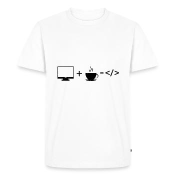 Cyber Security Design for IT Security and Hackers - Men's Premium Organic T-Shirt - white - Front - Nico (187cm)