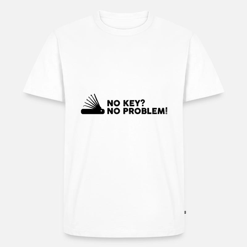 Lockpicking Lock Picking Aufsperrdienst Designs - Männer Premium Bio T-Shirt - Weiß