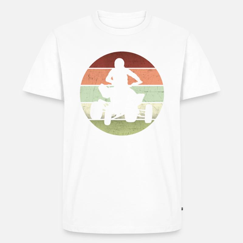Quad, Oldtimer-Quad-Leidenschaft - Männer Premium Bio T-Shirt - Weiß