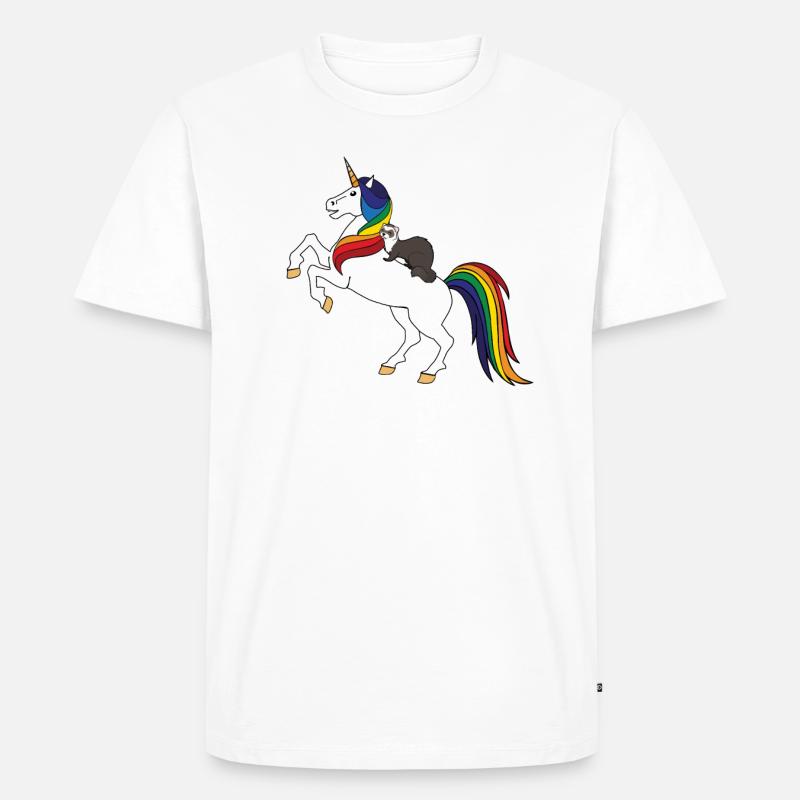 Frettchen - Männer Premium Bio T-Shirt - Weiß