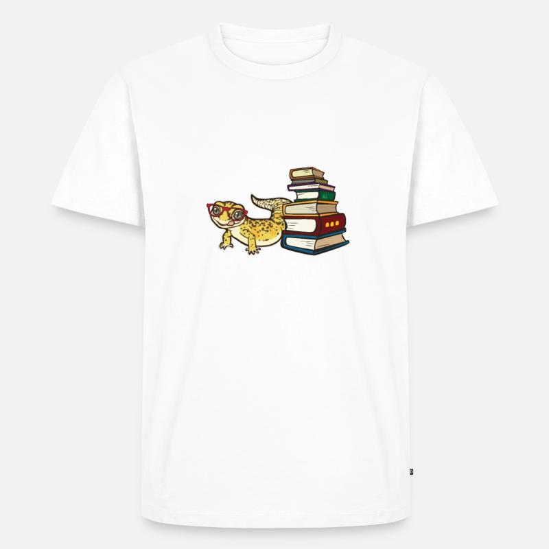 Leopardgecko - Männer Premium Bio T-Shirt - Weiß